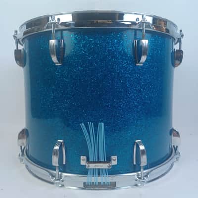 WFL Drums 12x15"Marching Snare Drum Blue Sparkle Chrome Ludwig 3ply African Mh50 image 4