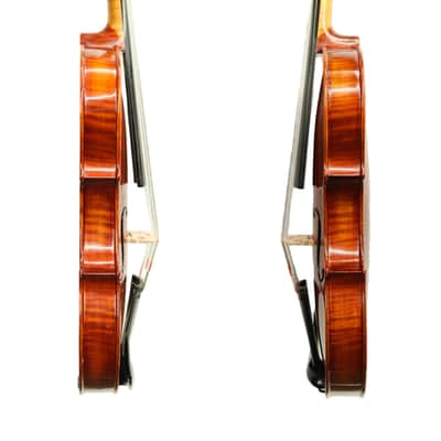 5 String Strad Handmade 4/4 Violin Outfit Italian Spruce European Flamed Maple image 5