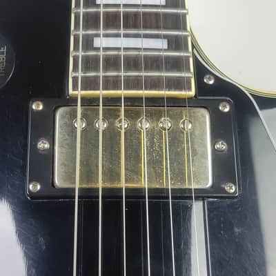 1989 Epiphone Black Beauty 1957 Style Les Paul Custom Modified - Ebony, Made in USA? (First Year Prototype?) image 11