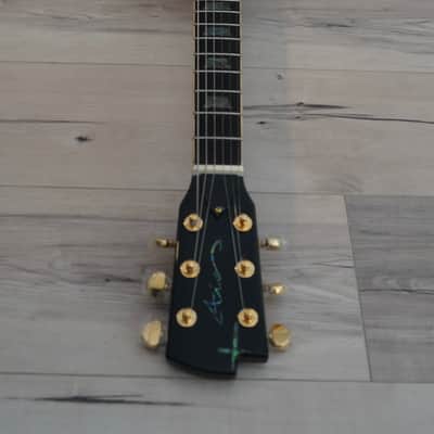 AIO SC77 Left Handed Electric Guitar - Solid Black *Cream Inlay w/SKB-56 Hard Case imagen 10