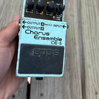 Boss CE-5 Chorus Ensemble Pink Label 1991 - 2001 - Blue vintage electric guitar vibrato image 14