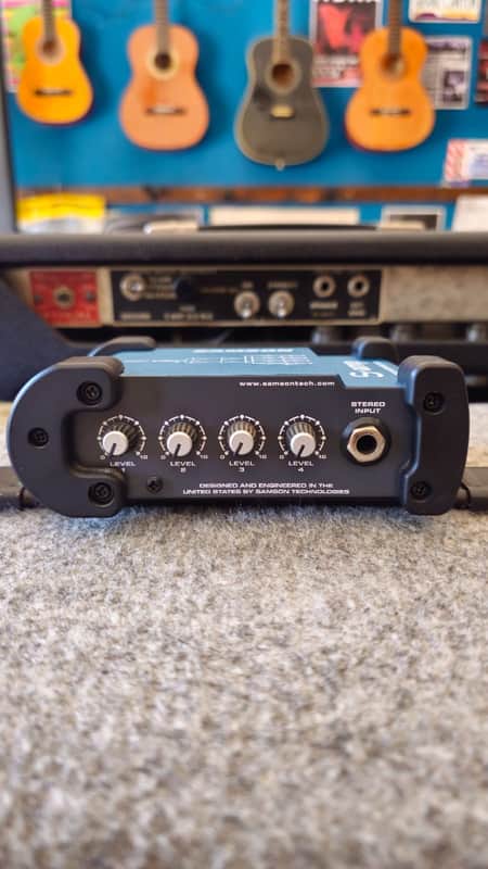 Samson S-Amp S Class Mini Stereo Headphone Amplifier 2010s - Blue/Black image 1