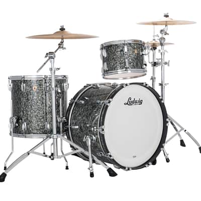 Ludwig Classic Maple Fab 3pc Shell Pack Limited Edition-Black Pearl image 1