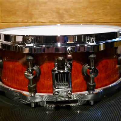 Sonor Designer 14"*5" Red Cherry birdseye maple snare image 5