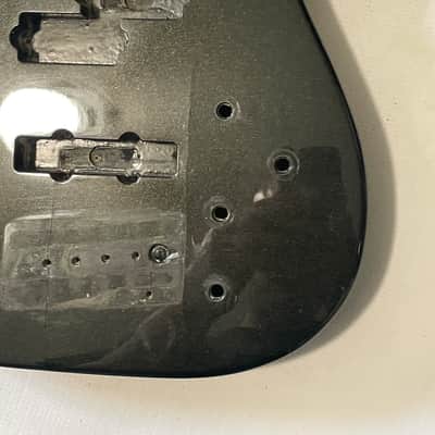 1990's Japan Jackson Professional Concert V 5 String Forest Green Metallic P & J Black Bass Guitar Body image 10