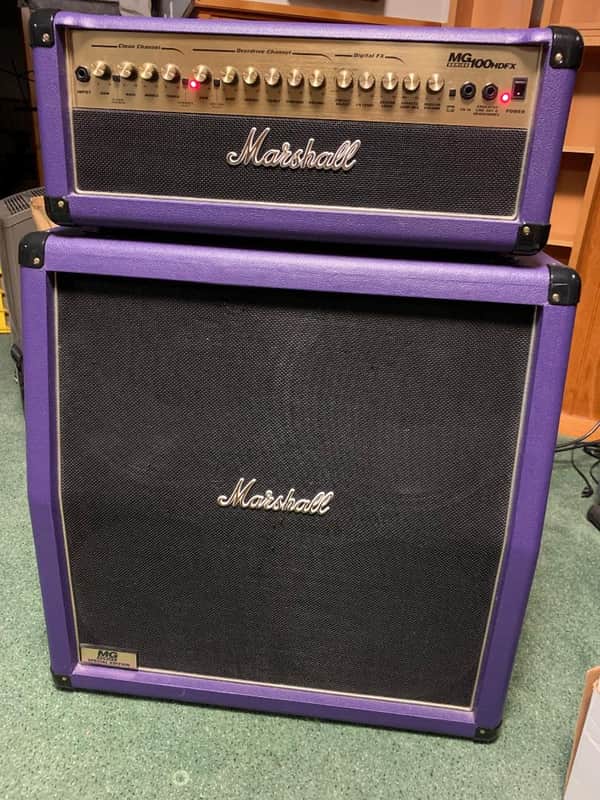Special Limited Edition Marshall MG100FX/MG412A Slant Purple Half Stack image 1