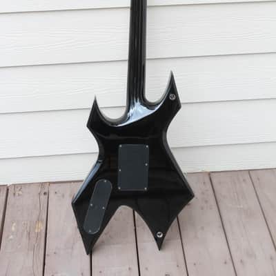 B.C. Rich Warlock N.J. Neck Thru Series Korea Guitar Translucent Black Quilt Top + Hard Case image 14
