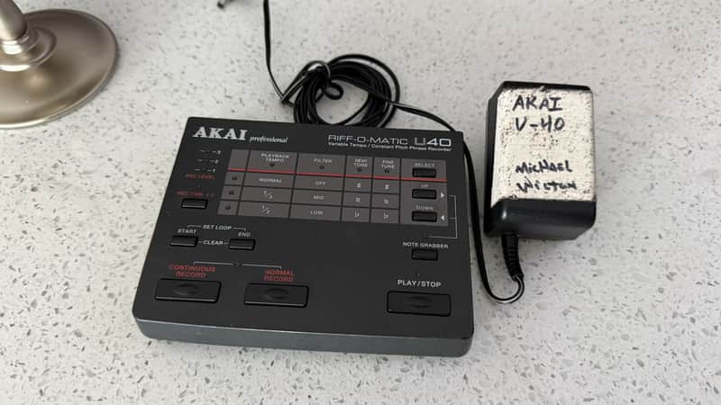 Akai Professional RIFF-O-MATIC U40 Variable Tempo Phrase Lo-Fi Sampler – Owned by Michael "WHIP" Wilton (Queensrÿche) -Certificate of Authenticity signed/autographed by WHIP image 1