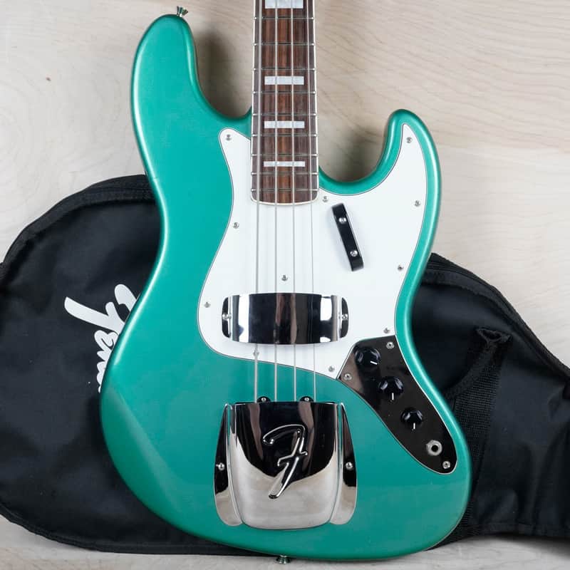Fender JB75-US Jazz Bass Reissue CIJ w/ Matching Headstock 2008 Ocean Turquoise Metallic  w/ Gig Bag image 1