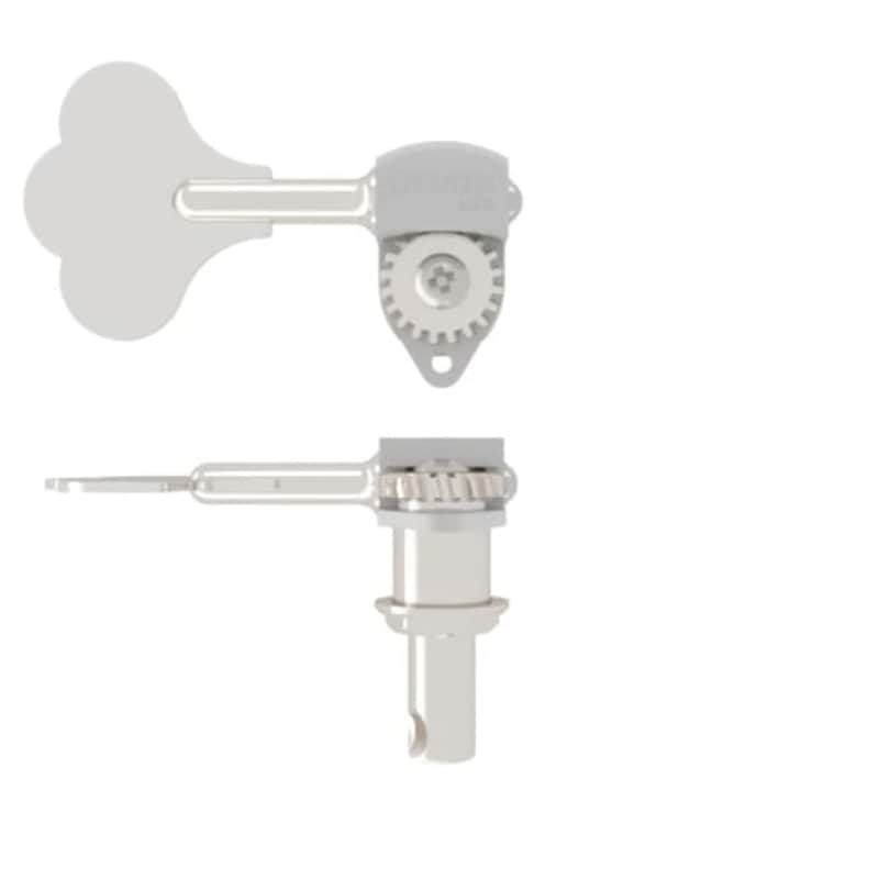 Hipshot 20670CT Single Clover Key Treble Side Ultralite Bass Tuning Key 3/8"- Chrome image 1