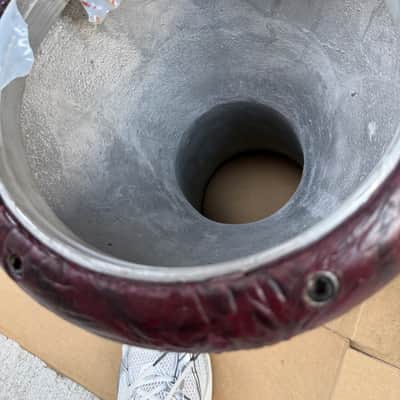 Unbranded 8.5" Goblet Doumbek / Darbuka Hand Drum Shell – Textured Burgundy – Project / Parts Only image 9