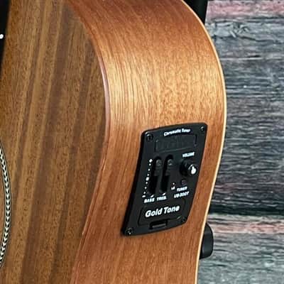 Gold Tone Left Handed M-Bass 23 Inch Scale Short Scale Acoustic Electric Micro Bass image 6