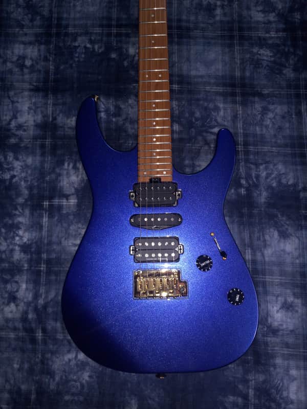 MINT!! Charvel Pro-Mod DK24 HSH 2PT CM Caramelized Maple Neck Mystic Blue 7.4lbs! / Authorized Dealer SAVE image 1