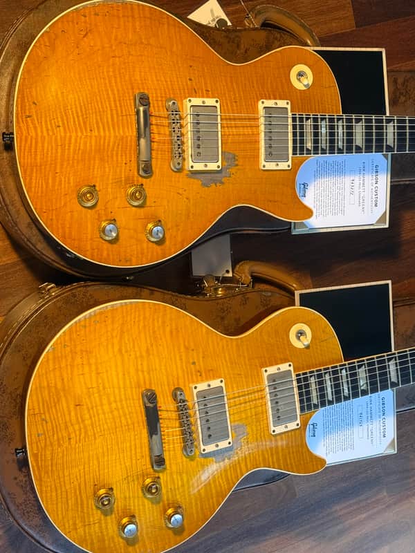 2 Gibson Les Paul Custom Shop GREENY Murphy Lab 3.664g u. 3.669g Tausch und Ratenzahlung möglich. Aus meiner Sammlung - verkaufe meine beiden Gibson Les Paul Custom Shop GREENY Murphy Lab image 1