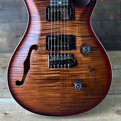 PRS Wood Library Custom 24 Fatback Semi-Hollow! - Satin Copperhead Cherryburst 423667 image 8