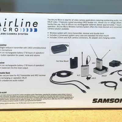 Samson AirLine Micro Camera Wireless Lavalier Mic System - Channel N4 (644.750 MHz) 2020-2023 - Silver image 6