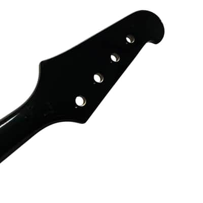 Black Maple Wood 4 String Firebird Bass Style Neck, Rosewood Fingerboard image 3