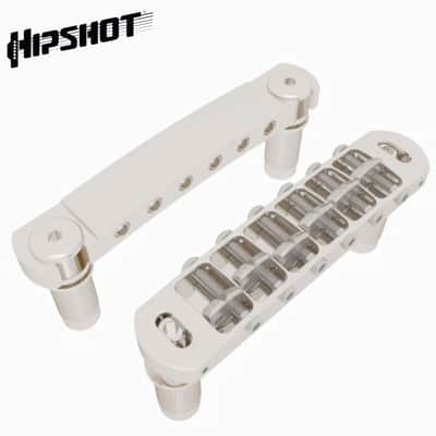 NEW Hipshot 6 String Tone-A-Matic Guitar Bridge and Tailpiece Notched - NICKEL image 1