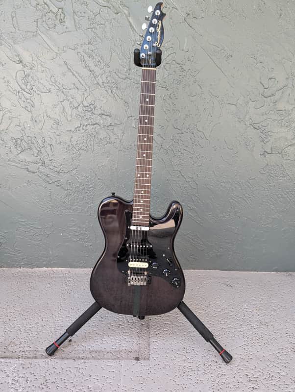 Custom Build Guitars Model T 2000s - Black/Green dark stain image 1