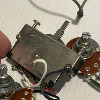 2000's Ibanez RG7321 RG Series Guitar Factory Electronics Wiring, Volume Tone Pot Jack image 5