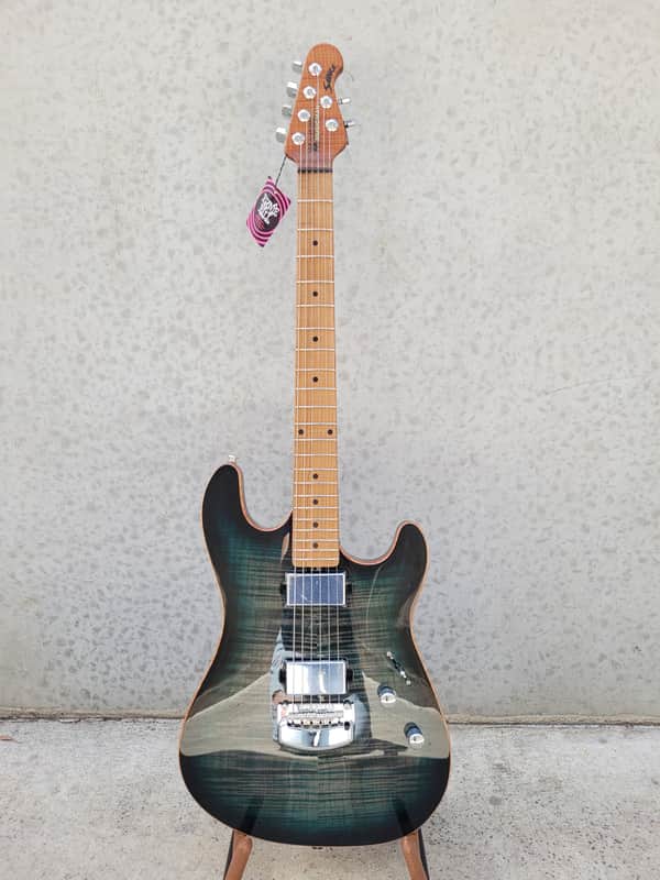Ernie Ball Music Man USA Sabre HT - Yucatan Blue Ships World Wide image 1
