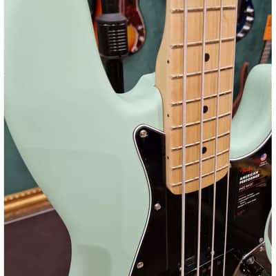Fender American Performer Jazz Bass Maple Fingerboard, Satin Surf Green image 5