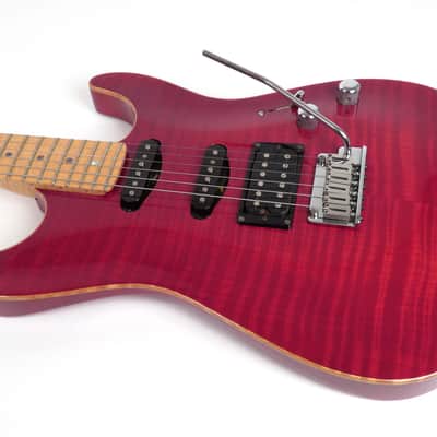 2000 Fender Showmaster FMT Custom Shop - Bing Cherry Transparent - Carved Flame Top Strat - COA and Case image 12