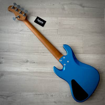 Sadowsky MetroExpress 21-Fret Hybrid P/J Bass, Morado Fingerboard, 5-String - Solid Ocean Blue Metallic High Polish (SMX21HP5 J2R OKU FR) image 7
