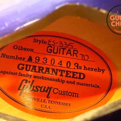 2023 Gibson Custom Shop ’59 ES-335 VOS Candy Apple Blue Bigsby OHSC COA image 12