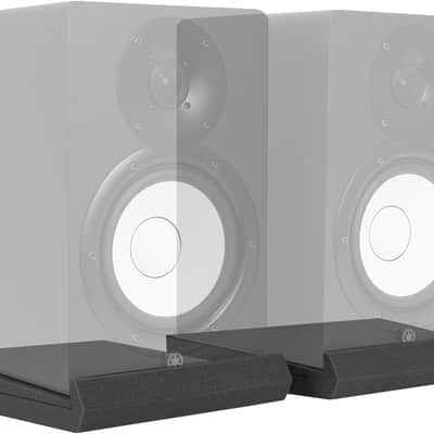 Large Studio Speaker Isolation Pads for Monitors 8-inch, 7 or 6.5 | Speaker Isolation Pads for Yamaha HS, KRK ROKIT | Speaker Risers | Acoustic Isolation Speaker Foam image 1