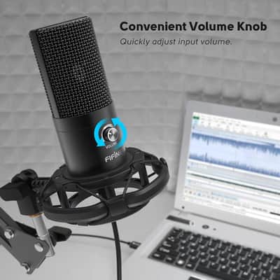 Studio Microphone 6.35Mm/3.5Mm Headphones Bundle, Usb Pc Condenser Microphone With Scissor Arm Stand, Shock Mount, Monitor Over-Ear Headphones, For Instruments Recording Podcasting (T669+H8) image 3