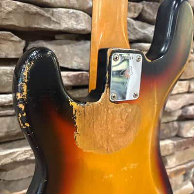 Fender Precision Bass 1966 - Sunburst w/ Non-Original Chipboard Case image 12