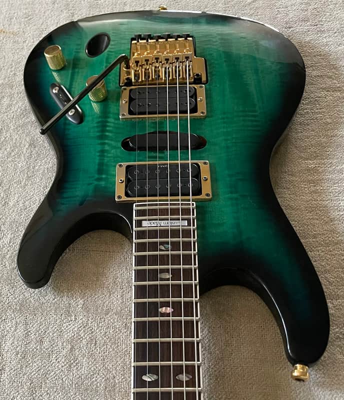 1996 Ibanez S540FM Transparent Turquoise S Series Guitar MIJ