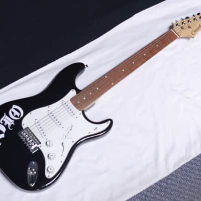 RONNIE JAMES DIO - signed Crescent electric guitar - Black image 2