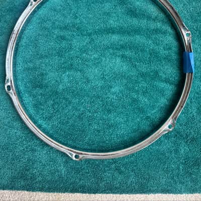 Rogers One USA 13” 6 hole Tom Drum Hoop 70s - Chrome image 2