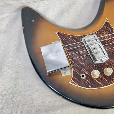 Maxitone Crescent Moon Boomerang Bass 1960s Sunburst Ibanez Biz Japan MIJ Hoshino image 8