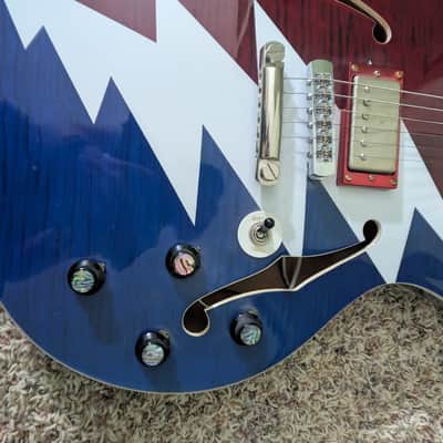 D'Angelico Premier Grateful Dead DC 2017 - 2019 - Red, White & Blue Graphic image 6