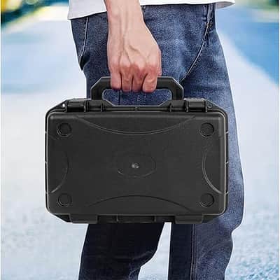 Wireless Microphone Case, Hard Carrying Case with Customizable Foam, Portable Storage Case, IP67 Waterproof Anti-fall Box, Equipment Protector Case for Travel Outing, 11.6"x8.1"x4", Black image 6