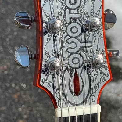 2014 Teye Coyote Single Cut Electric Guitar Orange Flame Maple Les Paul image 4