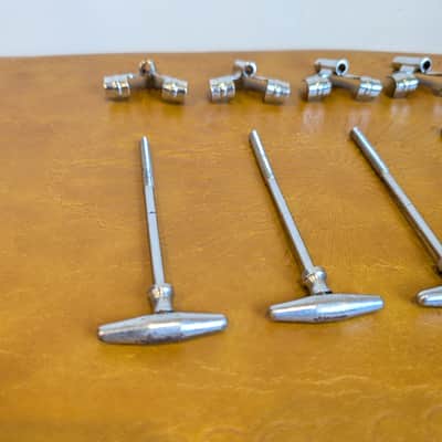 Pearl Hoshino MIJ Slingerland Torpedo Copy Bass Drum Tension Rods and Claws (x4) 1960s image 3