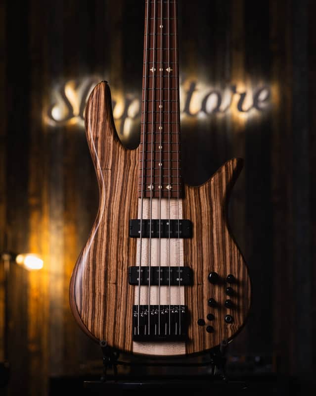 Fodera Monarch 5 Elite 38th Anniversary Zebrawood 2022 image 1