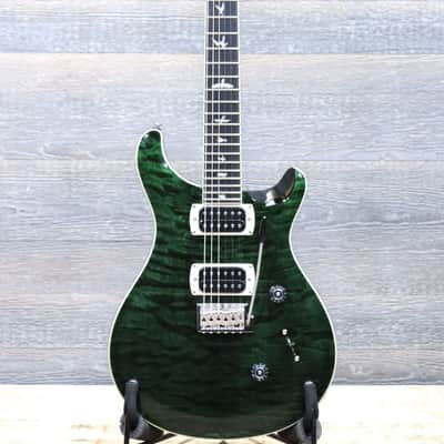 PRS SE Custom 24 Quilt Teal Black Quilted Maple Top Electric Guitar w/Bag image 2