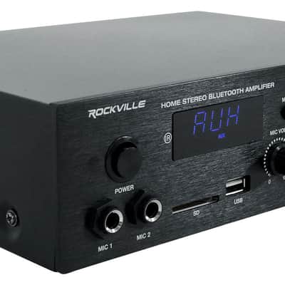 Rockville BLUAMP 90 Home Stereo Bluetooth Receiver Amp w/Mic+Phono+HDMI Input image 3