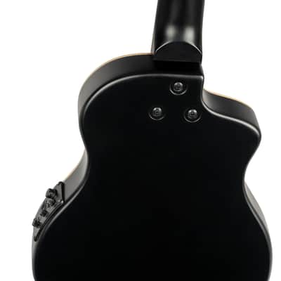 Ortega RTPS-U-SBK-L TourPlayer Series Spruce Top Mahogany Neck 4-String Tenor Electric Ukulele w/Gig Bag For Left Hand Player image 9