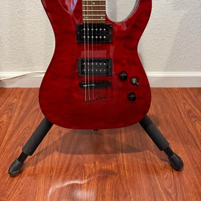 ESP LTD MH-100 QM NT 2005 - 2006 - See Thru Black Cherry image 2