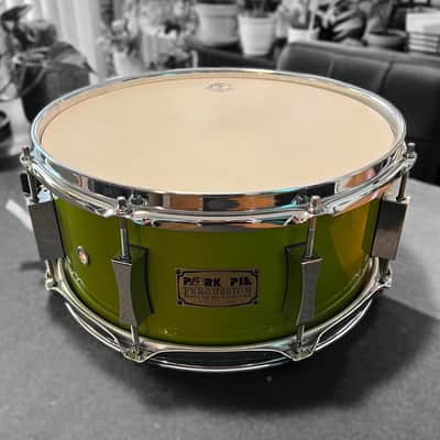 Pork Pie 6 x 13-Inch Maple Snare in Kermit The Frog Green Lacquer (2000) image 3