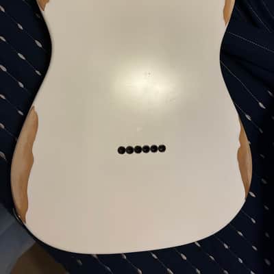 Partscaster  Telecaster Relic Loaded Body - White- Alinico 5 Pickups image 3