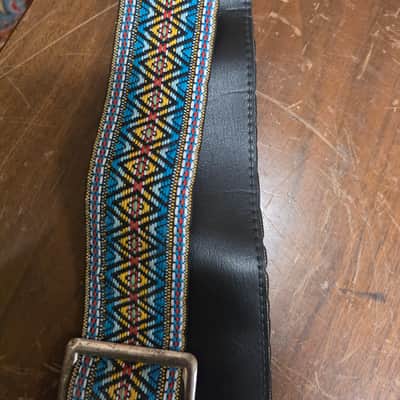 Ace  Guitar Strap Blue Hippie Vintage  1960s image 4