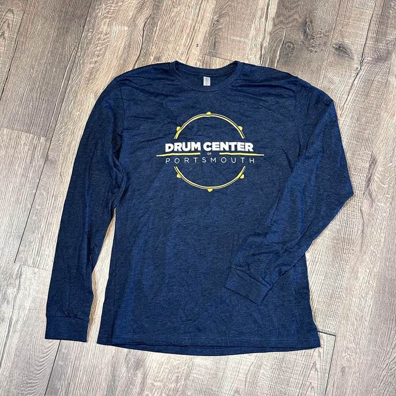 DCP Apparel: Long Sleeve T-Shirt, Navy Blue w/NEW Tan/White Logo, XX-Large image 1