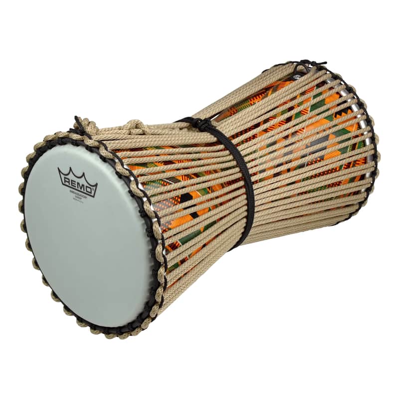 Remo Talking Drum 8" x 16" - Suede Head, Kinte Cloth Finish image 1